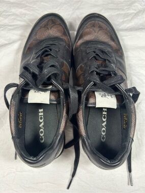 COACH Women’s Signature Canvas and Leather Sneakers FG1001 Size 7.5B US/EUR 38